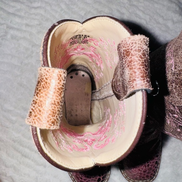 Kids Western Cowboy Boots - Pink and Brown - Picture 5 of 6
